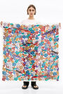 Ochre floral animal scarf Ochre floral animal scarf
