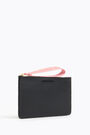 Black leather flat make-up case Black leather flat make-up case