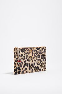 Natural leopard nylon make-up case
