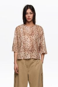 Watercolor Dots boxy devor&eacute; T-shirt