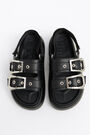 Black leather buckles platform sandal Black leather buckles platform sandal