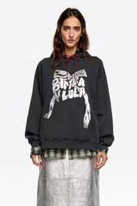 Black logo tie hoodie Black logo tie hoodie