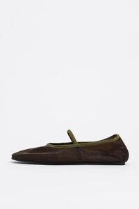 Dark green mesh ballerina