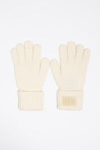 Ivory knit gloves