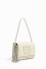 S ivory padded nylon flap bag S ivory padded nylon flap bag