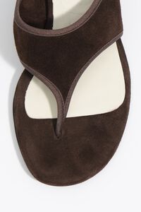 Brown suede heeled sandal