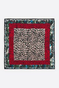 Animal print borders scarf