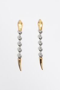 Two-tone snake earrings