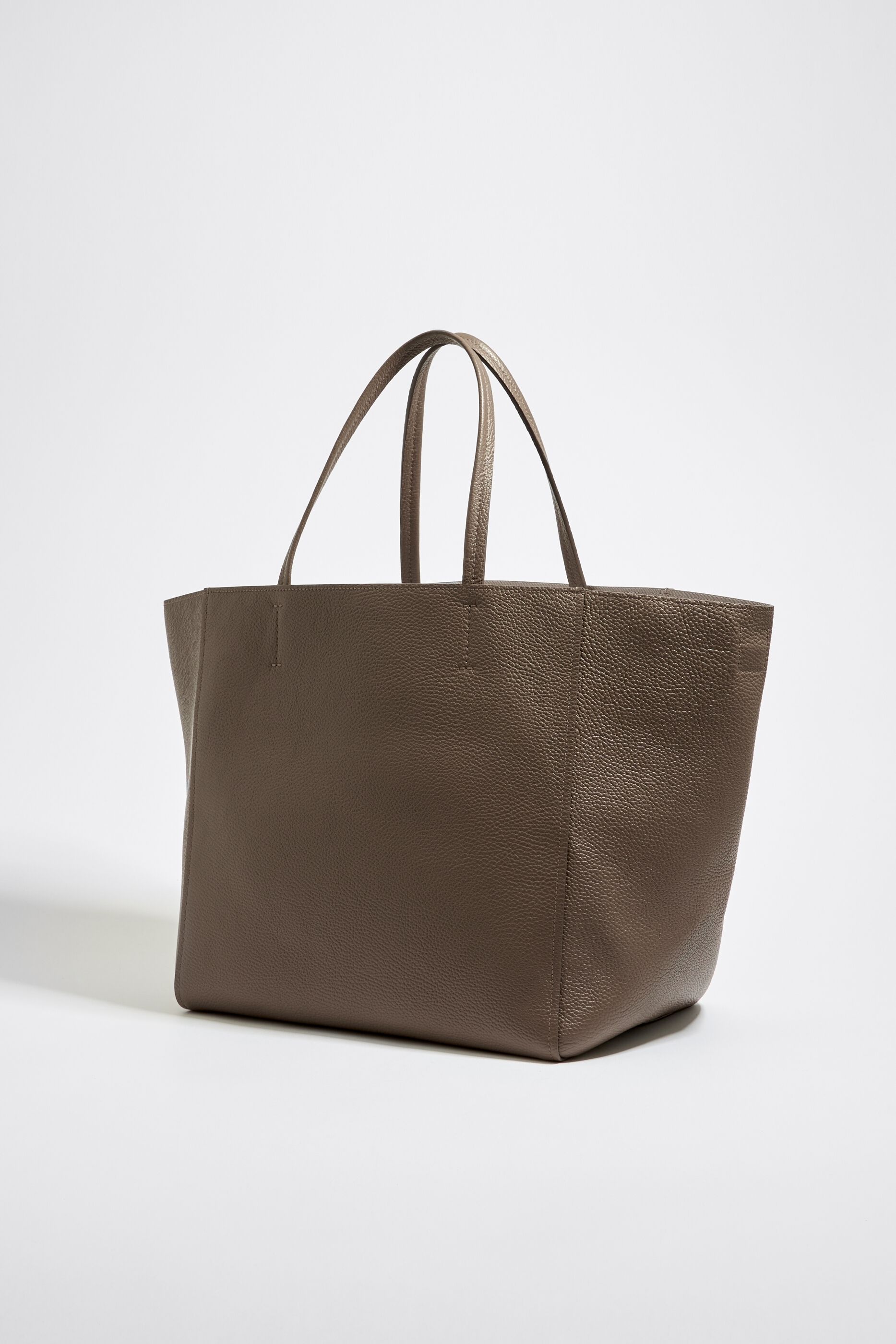 Genuine leather sale shopper bag