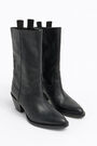 Black leather cowboy ankle boot Black leather cowboy ankle boot