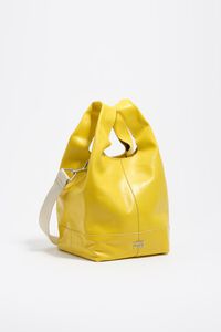 Medium yellow leather Paper crossbody bag