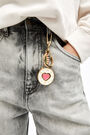 Ivory revolving heart key ring Ivory revolving heart key ring