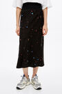 Black Cosmic-Stars midi skirt Black Cosmic-Stars midi skirt