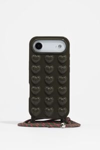 Dark green shiny silicone case for iPhone 17