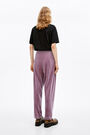 Iridescent lilac corduroy carrot trousers Iridescent lilac corduroy carrot trousers