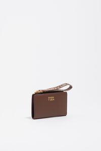 Mocha leather flap purse