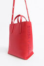 M red leather vertical shopper bag M red leather vertical shopper bag