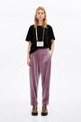 Iridescent lilac corduroy carrot trousers Iridescent lilac corduroy carrot trousers