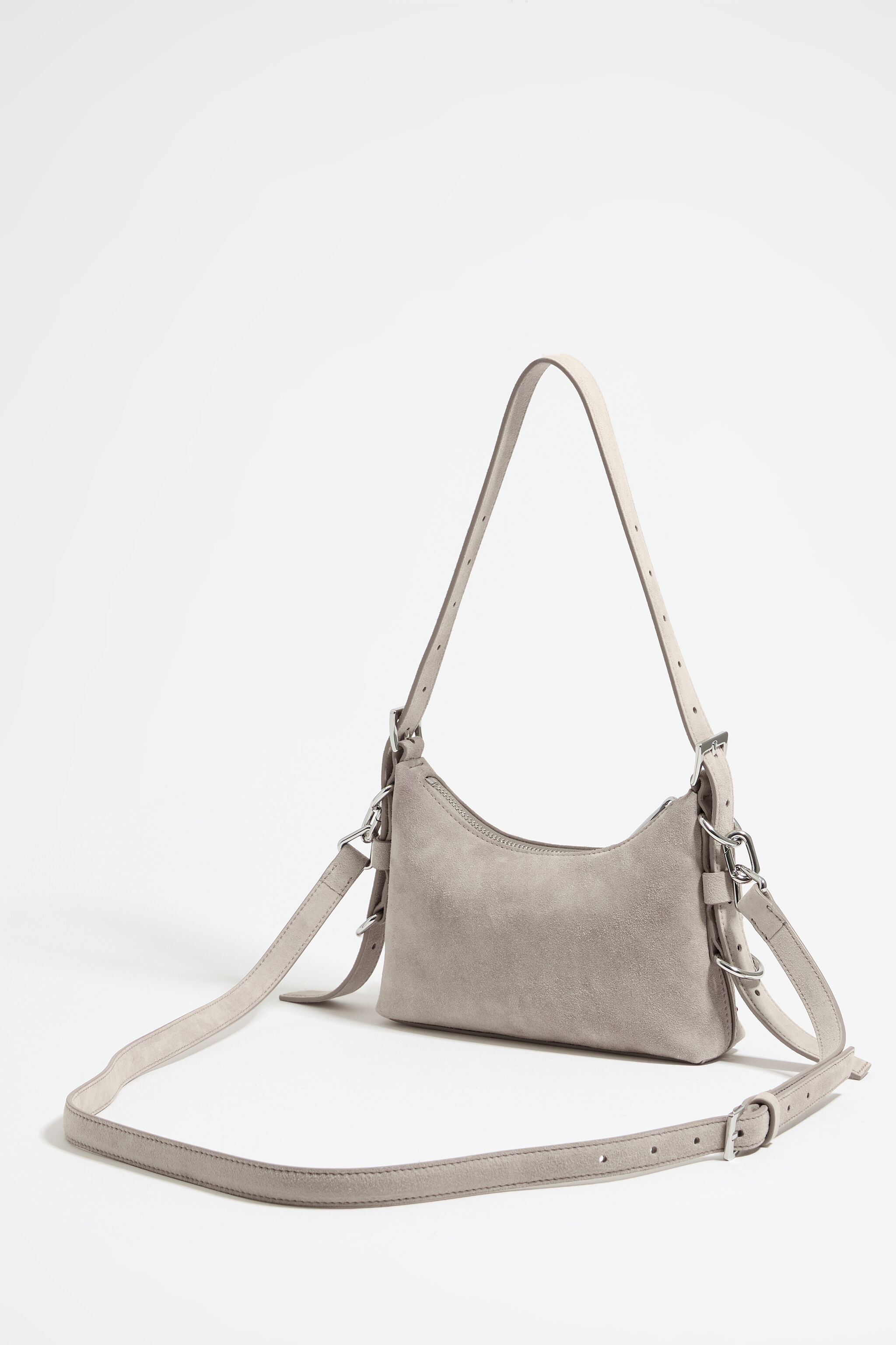 Grey suede slouch bag cheap