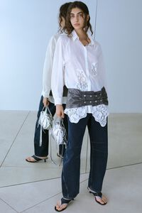 Ivory oversize lace T-shirt