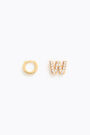 Mini hoop earrings with the letter W Mini hoop earrings with the letter W