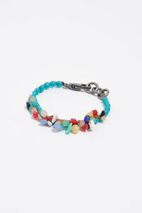 Turquoise stone and pearl necklace