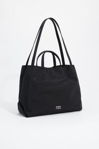 Large black nylon shopper bag