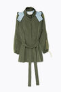 Short khaki nylon trench Short khaki nylon trench