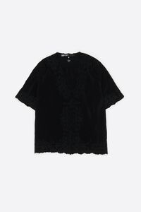 Black embroidered shirt