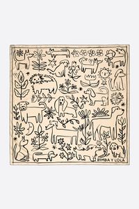 Ecru Sketch dogs scarf