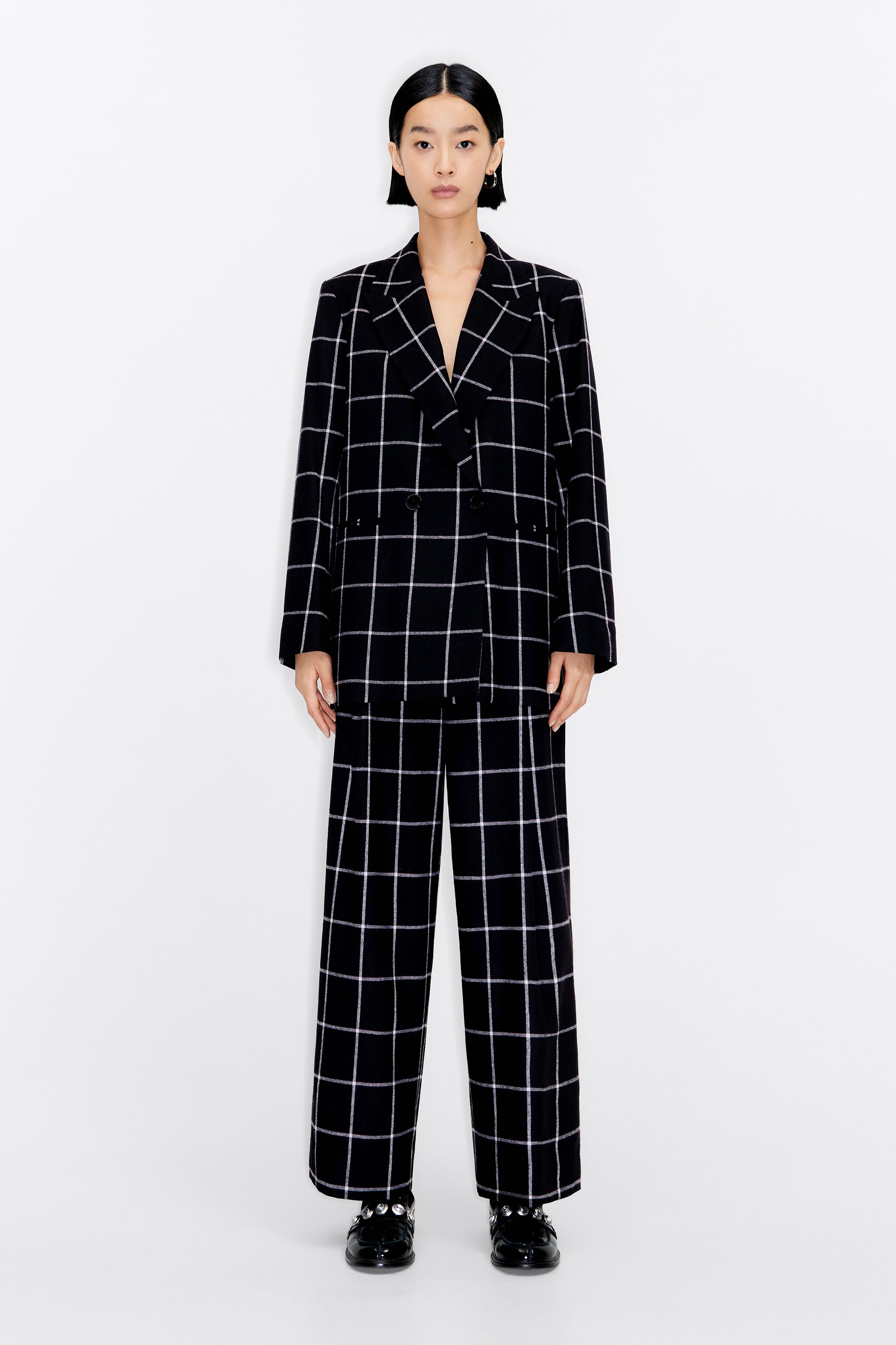 Gingham blazer zara clearance