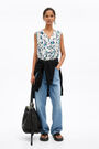 Moonlight-Flowers fluid blouse Moonlight-Flowers fluid blouse