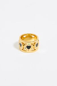 Multicolored Candy logo gold ring