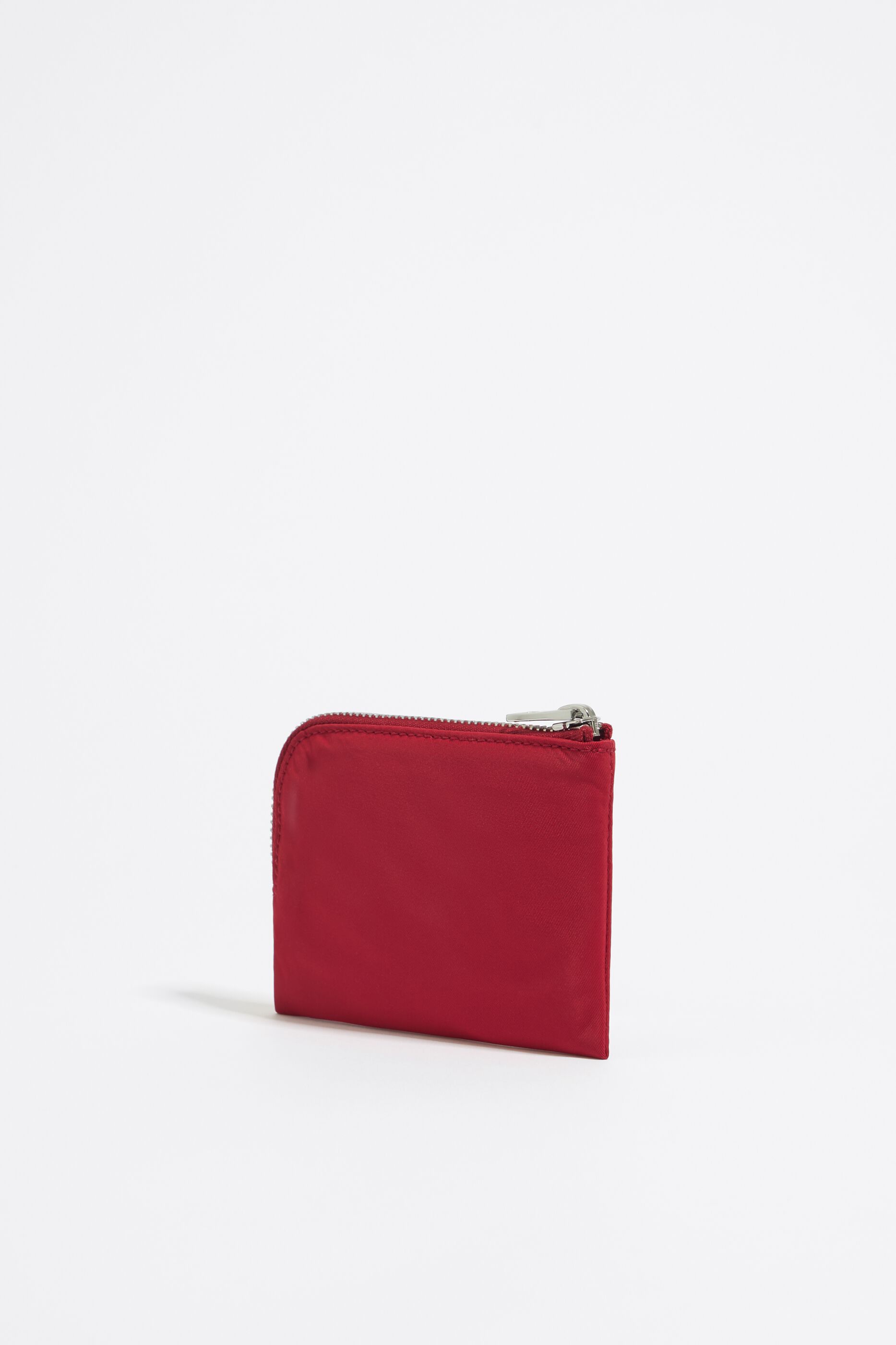 Red nylon coin purse