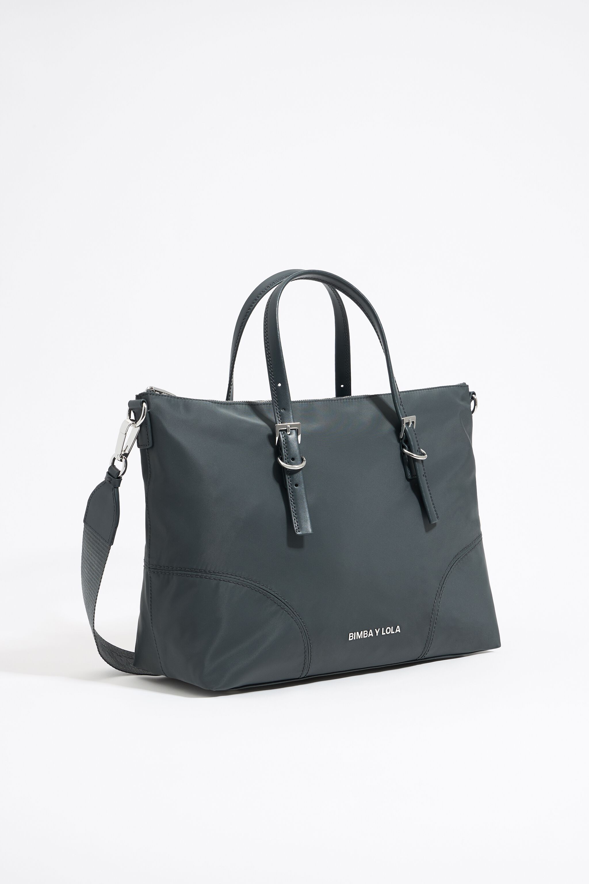 人気激安 Large lead gray nylon shopper bag バッグ