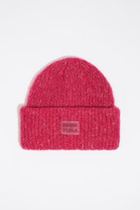Pink marl knit hat