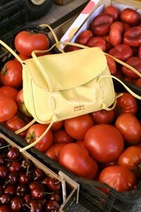 Yellow leather Mini flap bag