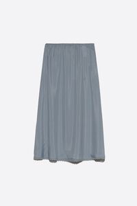 Light blue washed silk skirt