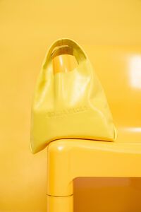Mini yellow leather Paper crossbody bag