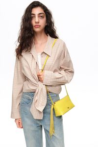 Lemon leather mini crossbody bag
