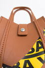 Tan printed mini tote bag Tan printed mini tote bag