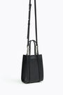 Black leather tote minibag Black leather tote minibag
