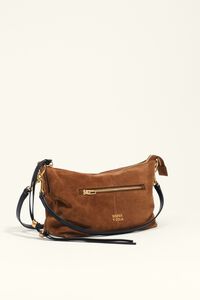 Medium tobacco suede Madrid bag