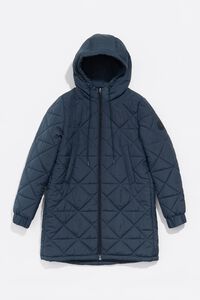 Petrol blue straight cut padded coat Petrol blue straight cut padded coat