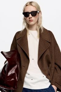 Ivory cotton studded T-shirt