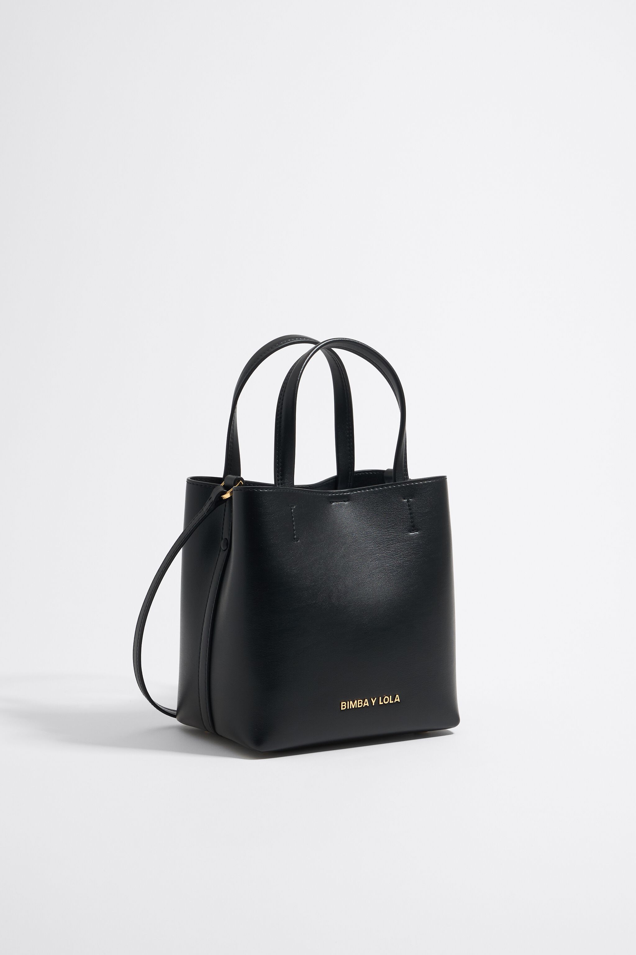 Small black leather Chihuahua bag
