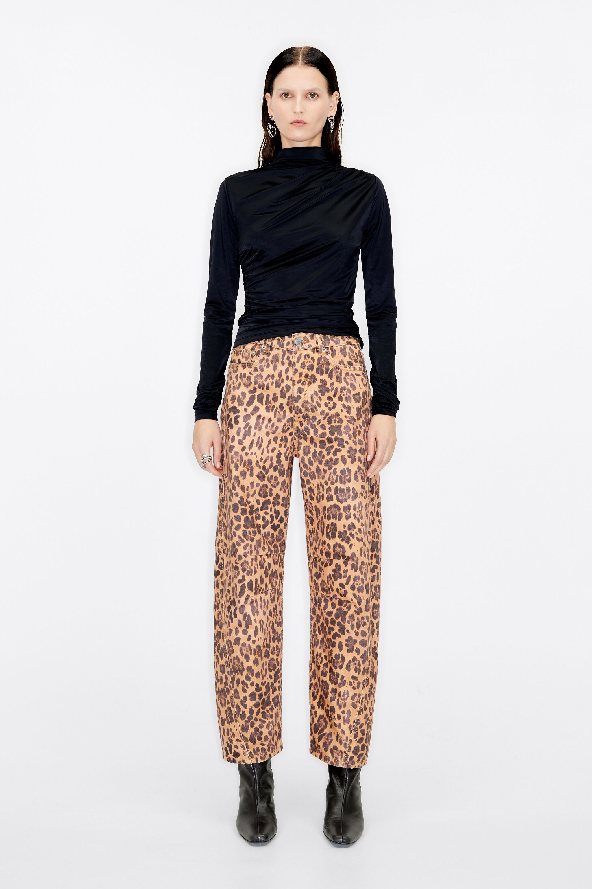 Jeans with hotsell leopard stripe