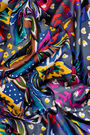 Dark grey tree paisley scarf Dark grey tree paisley scarf