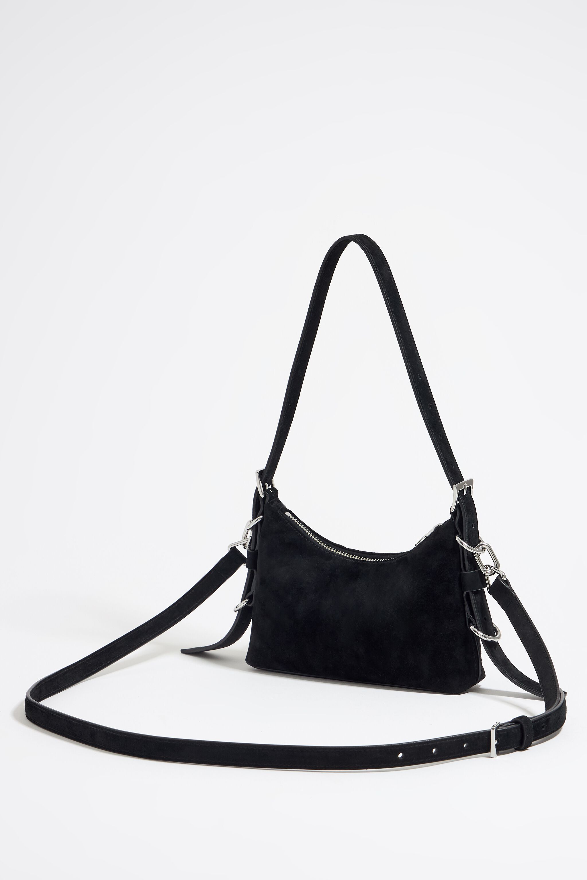 Black suede hotsell slouch bag