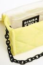 S padded nylon flap bag in yellow S padded nylon flap bag in yellow
